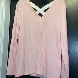 Lilly Pulitzer light pink long sleeve top EUC size M